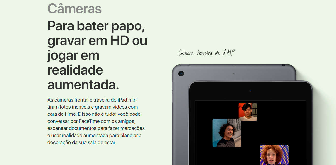 iPad mini 5 Apple, Tela Retina, 64GB, Cinza Espacial, Wi-Fi - MUQW2BZ/A